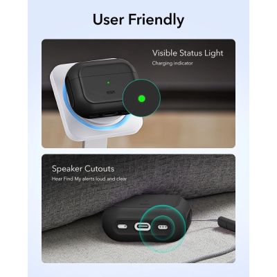 8. Etui ESR Orbit HaloLock MagSafe na AirPods Pro 3 - czarne