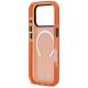 7. Etui BMW M IML Shockproof Metal Logos MagSafe na iPhone 17 Pro - promarańczowe
