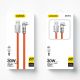 5. Kabel kątowy Dudao L24AL USB-A - Lightning o rotacji 180° 30W 1m - pomarańczowy