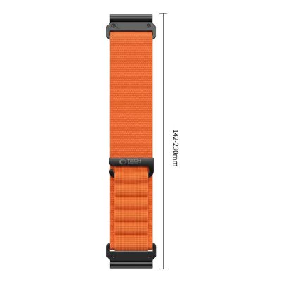 3. Pasek Tech-Protect Nylon Pro na Garmin Fenix 5X / 5X Plus / 6X / 6X Pro / 7X / 8 / 8 Pro / 9 / 9 Pro (47 mm) - pomarańczowy