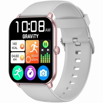 6. Smartwatch Gravity Różowe Złoto Szary GT36-2