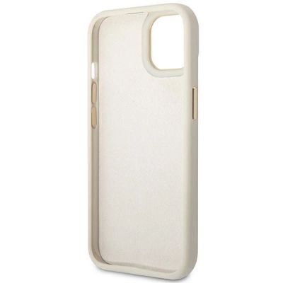 7. Etui Guess Croco Collection na iPhone 14 Plus - srebrne