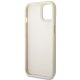 7. Etui Guess Croco Collection na iPhone 14 Plus - srebrne