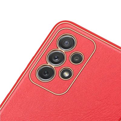 6. Dux Ducis Yolo eleganckie etui pokrowiec ze skóry ekologicznej Samsung Galaxy A72 4G czerwony
