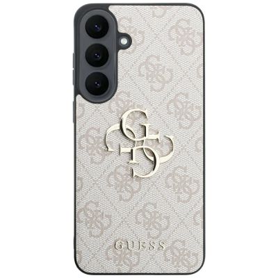 3. Etui Guess Leather 4G Metal Logo na Samsung Galaxy S26 FE - różowe