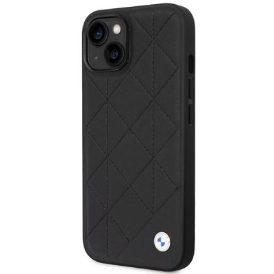 2. Etui BMW Leather Quilted na iPhone 14 - czarne