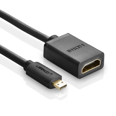 3. Ugreen kabel przewód przejściówka adapter HDMI - micro HDMI 19 pin 20cm czarny (20134)