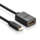 3. Ugreen kabel przewód przejściówka adapter HDMI - micro HDMI 19 pin 20cm czarny (20134)