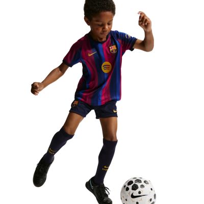 7. Komplet sportowy dla małych dzieci Nike FC Barcelona Stadium 2026 bordowo-granatowy II1625 683