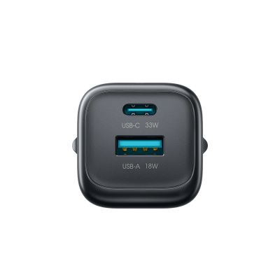 7. Ładowarka sieciowa Joyroom JR-TG7 33W USB-A + USB-C z kablem 30W USB-C - Lightning 1m - czarna