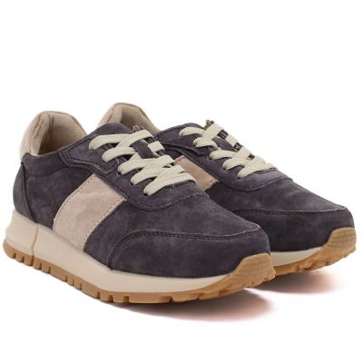 8. Skórzane półbuty damskie sneakersy brązowe Potocki 40354