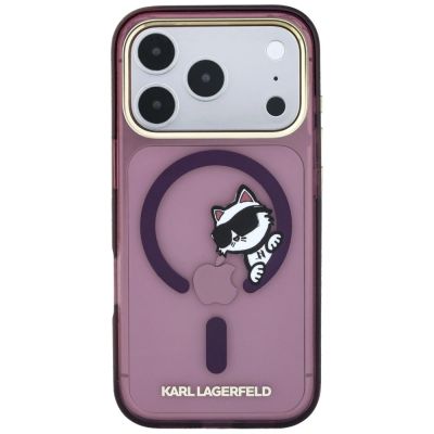 3. Etui Karl Lagerfeld Peekaboo Logo MagSafe na iPhone 18 Pro Max / 17 Pro Max - burgundowe