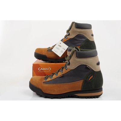 10. Aku buty sportowe trekkingowe damskie Slope GTX skórzane za kostkę brązowe szare