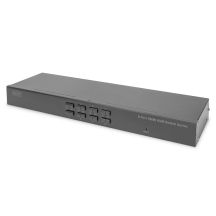 Przełącznik KVM 8 portowy, Rack 19", 4K 30Hz, 8xHDMI IN, 1xHDMI OUT, 2xUSB A