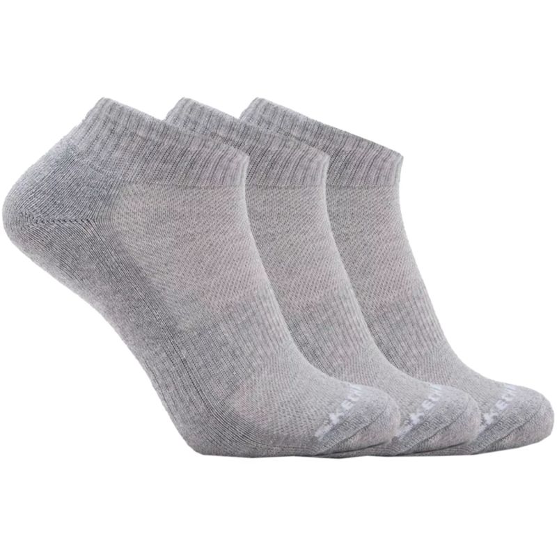 Skechers 3pk Unisex Terry Qtr Crew S111035-039 Szare 35-38