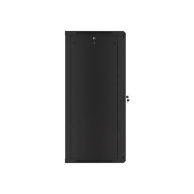 5. Szafa jednosekcyjna Lanberg WF01-6627-10B (27U; 1300mm / 600mm / 600 mm; wisząca; Szklane; 19''; kolor czarny)