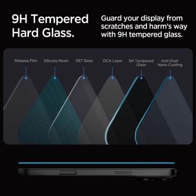 7. Szkło hartowane Spigen Glas.tR EZ Fit Privacy na iPhone 16 Pro / 17 / 17 Pro - 2 szt.