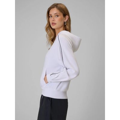 4. Bluza dresowa regular z kapturem damska 4F 4FRSS26TSWSF2990-10S