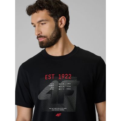5. T-shirt regular z nadrukiem męski 4F 4FRSS26TTSHM4039-20S