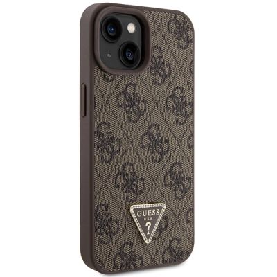 5. Etui Guess Crossbody 4G Metal Logo do iPhone 15 Plus - brązowe
