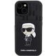 3. Etui Karl Lagerfeld Saffiano Cardslots and Stand Monogram Ikonik Patch do iPhone 15 - czarne