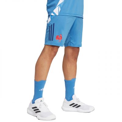 4. Spodenki męskie adidas France Gym niebieskie JC7182