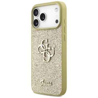 2. Etui Guess Fixed Glitter Big 4G na iPhone 17 Pro Max - złote