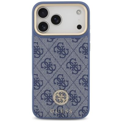 3. Etui Guess 4G Strass Logo MagSafe na iPhone 18 Pro Max / 17 Pro Max - niebieskie