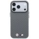 3. Etui BMW M Carbon Metal Logo MagSafe na iPhone 17 Pro Max / 18 Pro Max - szare