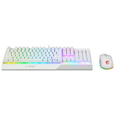 4. MSI S11-04DE305-CLA klawiatura Dołączona myszka Gaming USB QWERTZ Niemiecki Biały