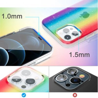 4. Kingxbar Ombre etui pokrowiec iPhone 12 Pro Max wielokolorowy