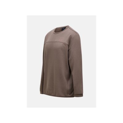 2. Bluza męska PEAK PERFORMANCE M Trail Polartec Power Grid Crew kolor brązowy