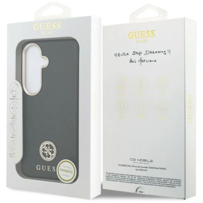 8. Etui Guess Rhinestone Round Logo MagSafe na Samsung Galaxy S26+ - czarne