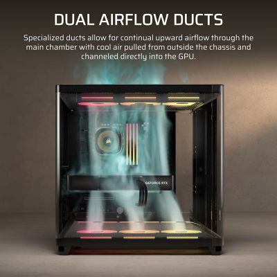 5. Obudowa Corsair AIR 5400 LX-R LINK Tempered Glass Mid-Tower, Black