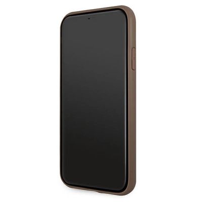 5. Etui Guess 4G Stripe na iPhone 11 / Xr 6,1" - brązowe