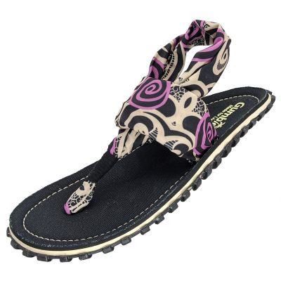 10. Gumbies - damskie japonki Slingback - BLACK SWIRLS