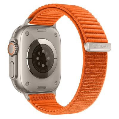 2. Pasek Tech-Protect NylonLoop na Apple Watch 44 / 45 / 46 / 49 mm - pomarańczowy