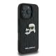 4. Etui Karl Lagerfeld Monogram Karl & Choupette Head Pin na iPhone 16 Pro - czarne