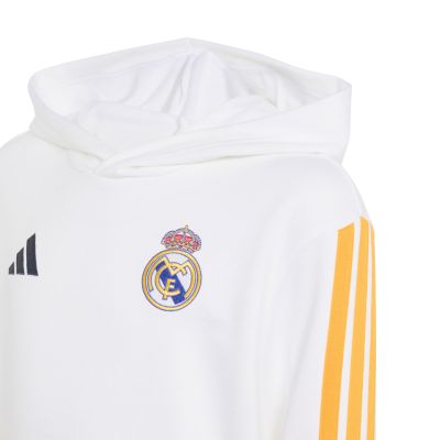 3. Bluza dla dzieci adidas Real Madrid Kids Hoodie biała KG2953
