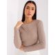 3. Ciemnobeżowa bawełniana bluzka BASIC FEEL GOOD  (RV-BZ-9211.26X)