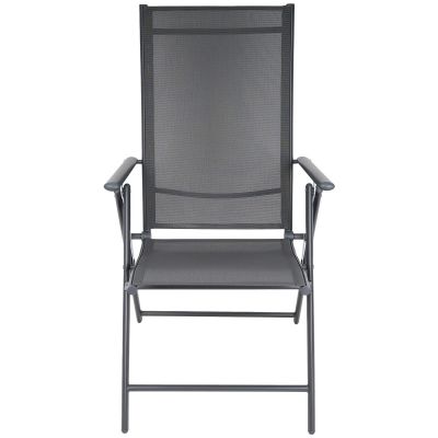 8. KRZESŁO OGRODOWE 57x68x106CM  2xTEXTLINE 7-POZYCYJNE KPL.2SZT