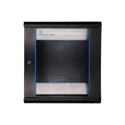 10. Extralink Szafa rack 12U 600x600 Czarna montowana na ścianie