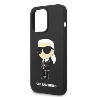 6. Etui Karl Lagerfeld Silicone Ikonik na iPhone 14 Pro - czarne