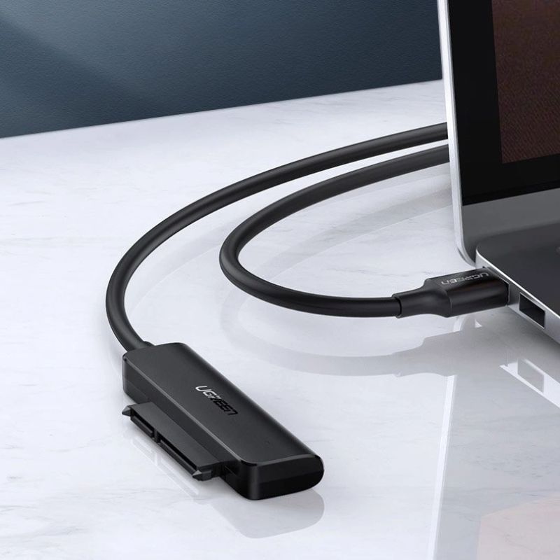 10. Ugreen adapter przejściówka dysku HDD SSD 2,5'' SATA III 3.0 - USB 3.2 Gen 1 (USB 5 Gbps) czarny (70609 CM321)
