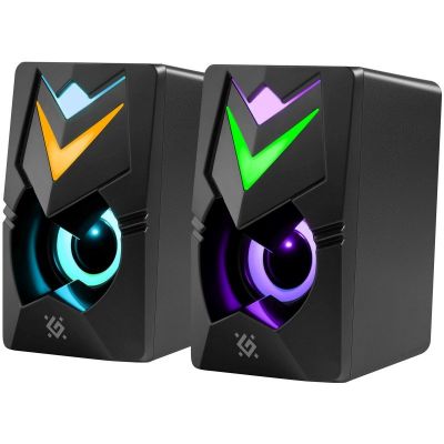 3. DEFENDER GLOSNIKI PC J4 2.0 6W LED USB CZARNE 65964