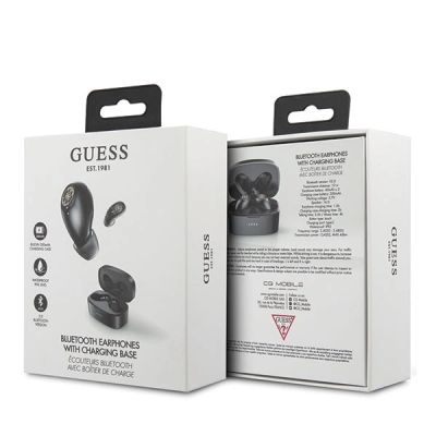 2. Słuchawki Bluetooth Guess 4G TWS + stacja dokująca - czarne