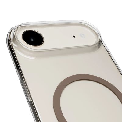 6. Etui Puro Lite Mag TPU+PC kompatybilne z MagSafe na iPhone 17 Air - przezroczyste z brązowym pierścieniem