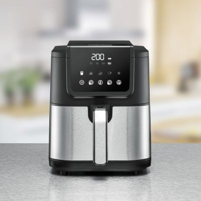 4. Rommelsbacher FRH 1500 frytkownica Pojedyńczy 5 l Autonomiczny 1500 W Frytkownica na gorące powietrze Czarny, Stal nierdzewna