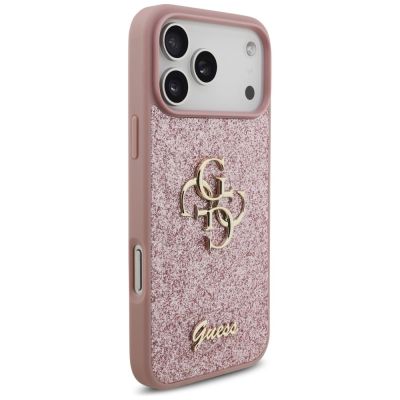 4. Etui Guess Fixed Glitter Big 4G na iPhone 18 Pro Max / 17 Pro Max - różowe