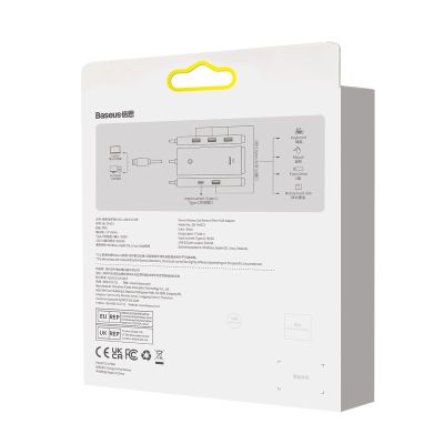 6. Baseus Lite Series HUB adapter USB-A do 4xUSB-A 3.0 5Gb/s czarny (WKQX030101)